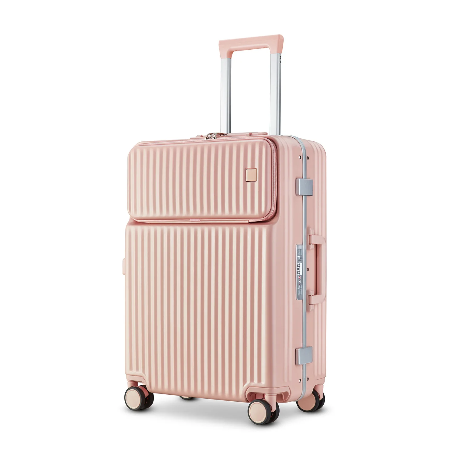 Valigia Anteriore Telaio In Alluminio Stile Trolley Box Color Caramella Viaggio Imbarco Bagagli Password Box Rolling Bagagli 20 24 26 Pollici