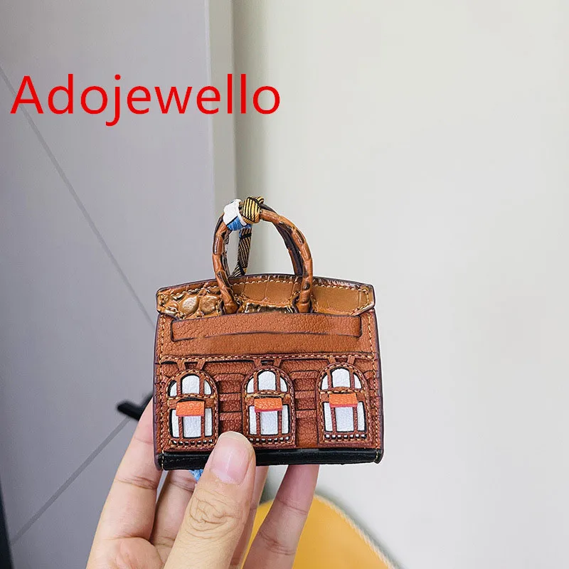 

Adorable Tiny House Bag Charm Keyring - Decorate Your Purse Backpack
