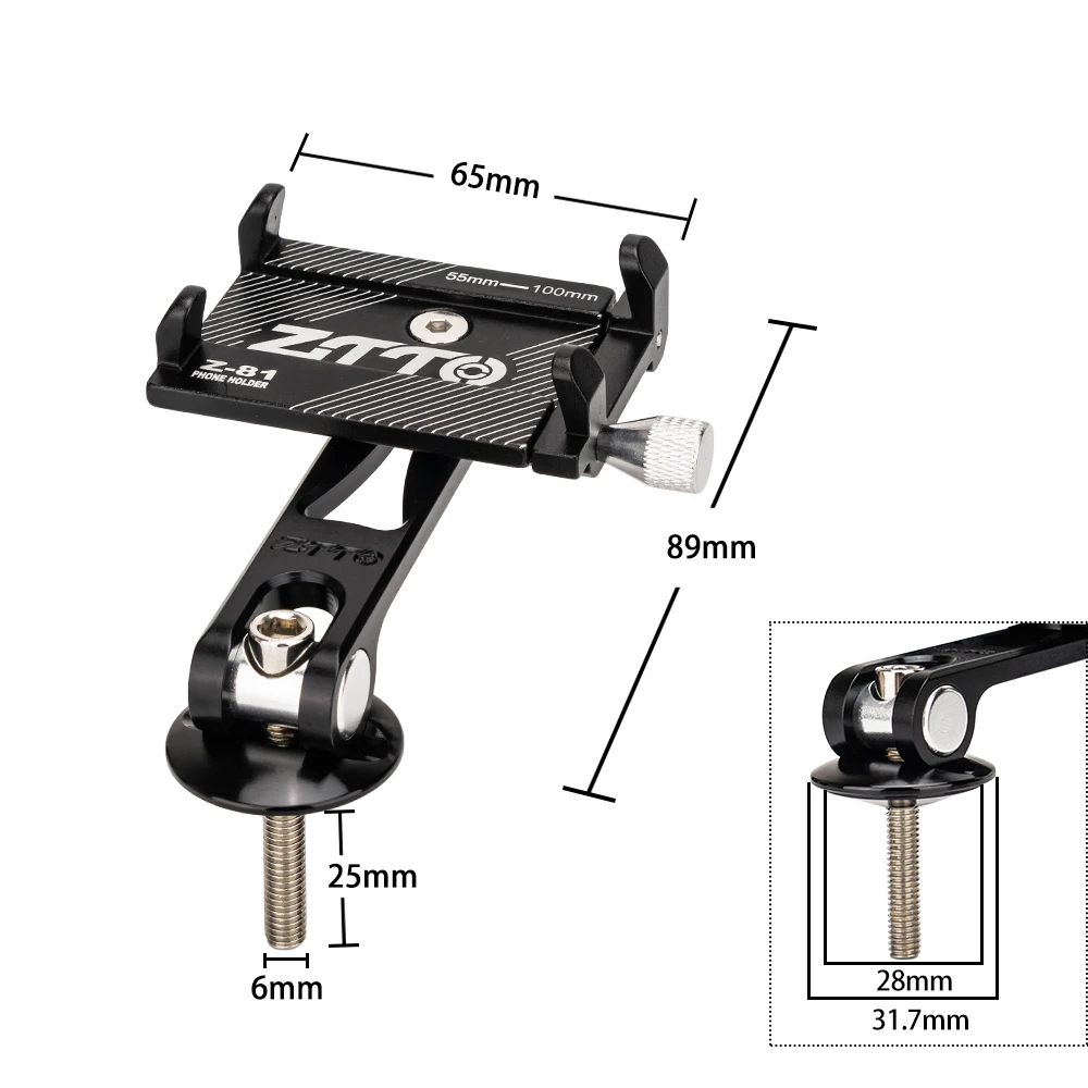ZTTO MTB Rennrad Computer Telefon Halter Multifunktions Vorbau Top Cap Halterung Fahrrad Stoppuhr GPS Ultraleicht Halterung – Detail 6