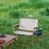 1Pcs Recliner Folding Chair Tray Drink Holder Portable Side Tray Breakfast Black Khaki Beach Chair Cup Holder 3
