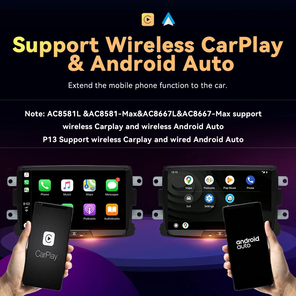Radio con GPS para coche, reproductor Multimedia con Android, Carplay inalámbrico, 128GB, para Dacia, Lodgy, Logan, Duster, Sandero, Renault Captur/Lada/Xray 2
