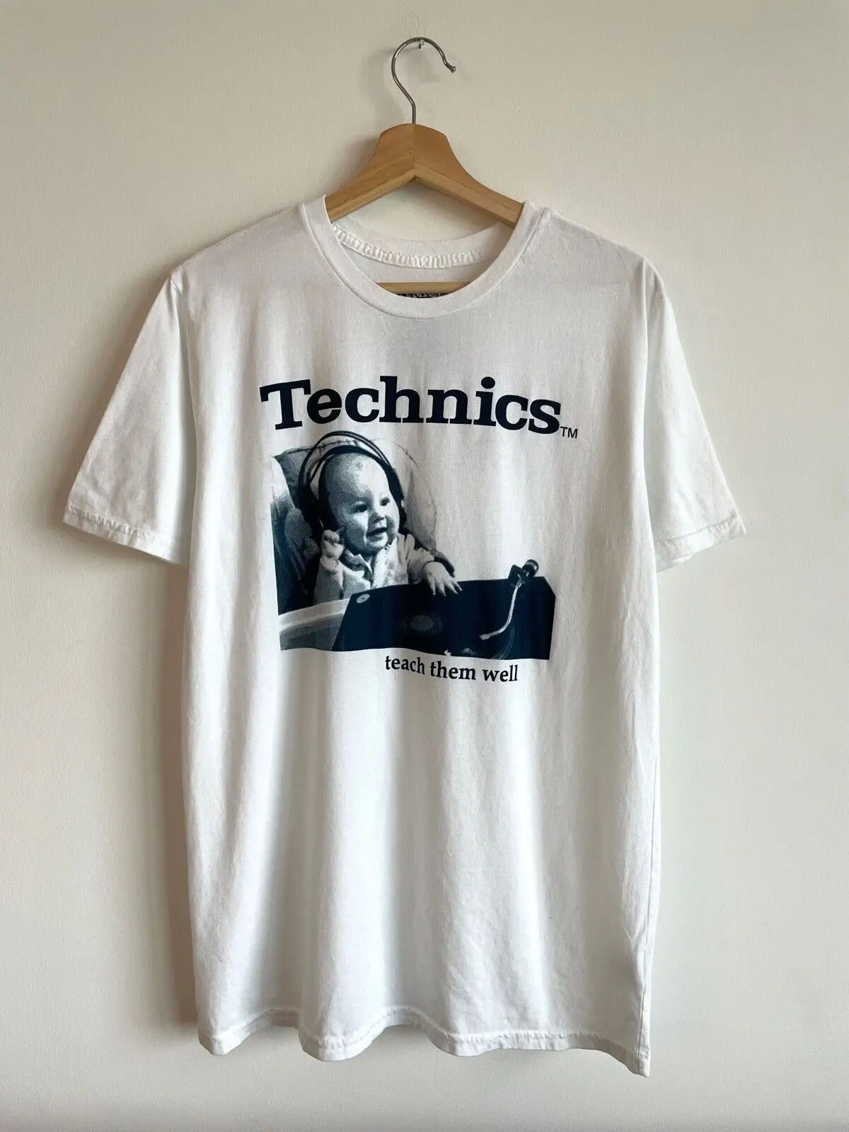 Technics Insegna Loro Bene T-Shirt Da Uomo Hip Hop Electronic Scratch Vinyl Music Tee