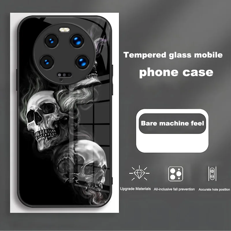 Fashion Painting Full Protective Phone Case with Tempered Glass