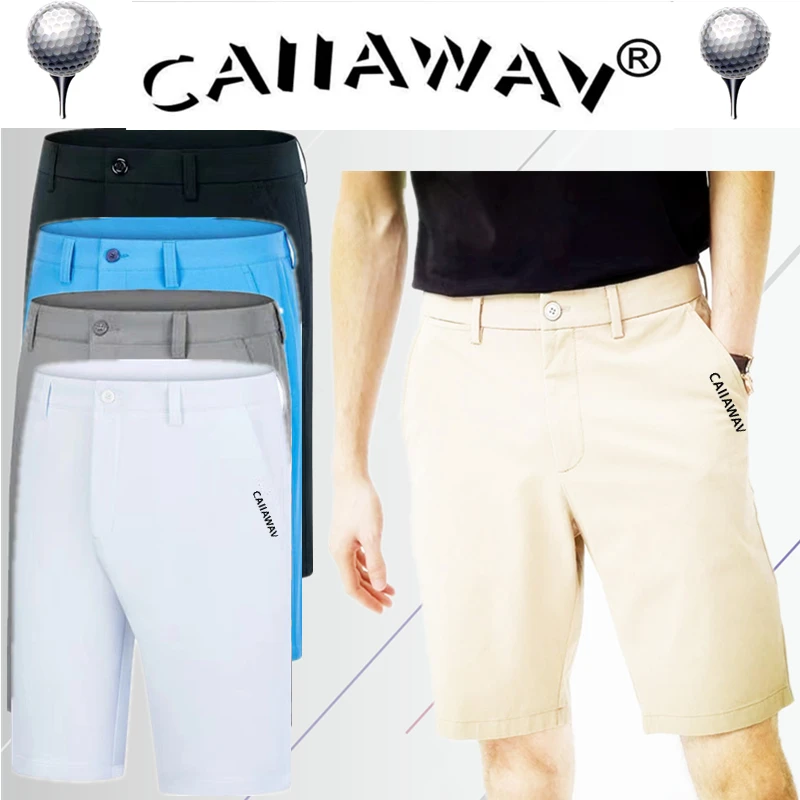 CAIIAWAV Golf Shorts Mens Summer Slim Fit Baseball Sweatpants Male Elastic Sports