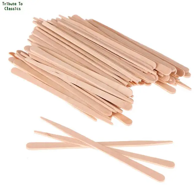 25/50/100PCS Wooden 8” Paint Sticks Wooden Paint Stirrers Bulk Hardwood for  Wood Crafts Paint mixing - AliExpress