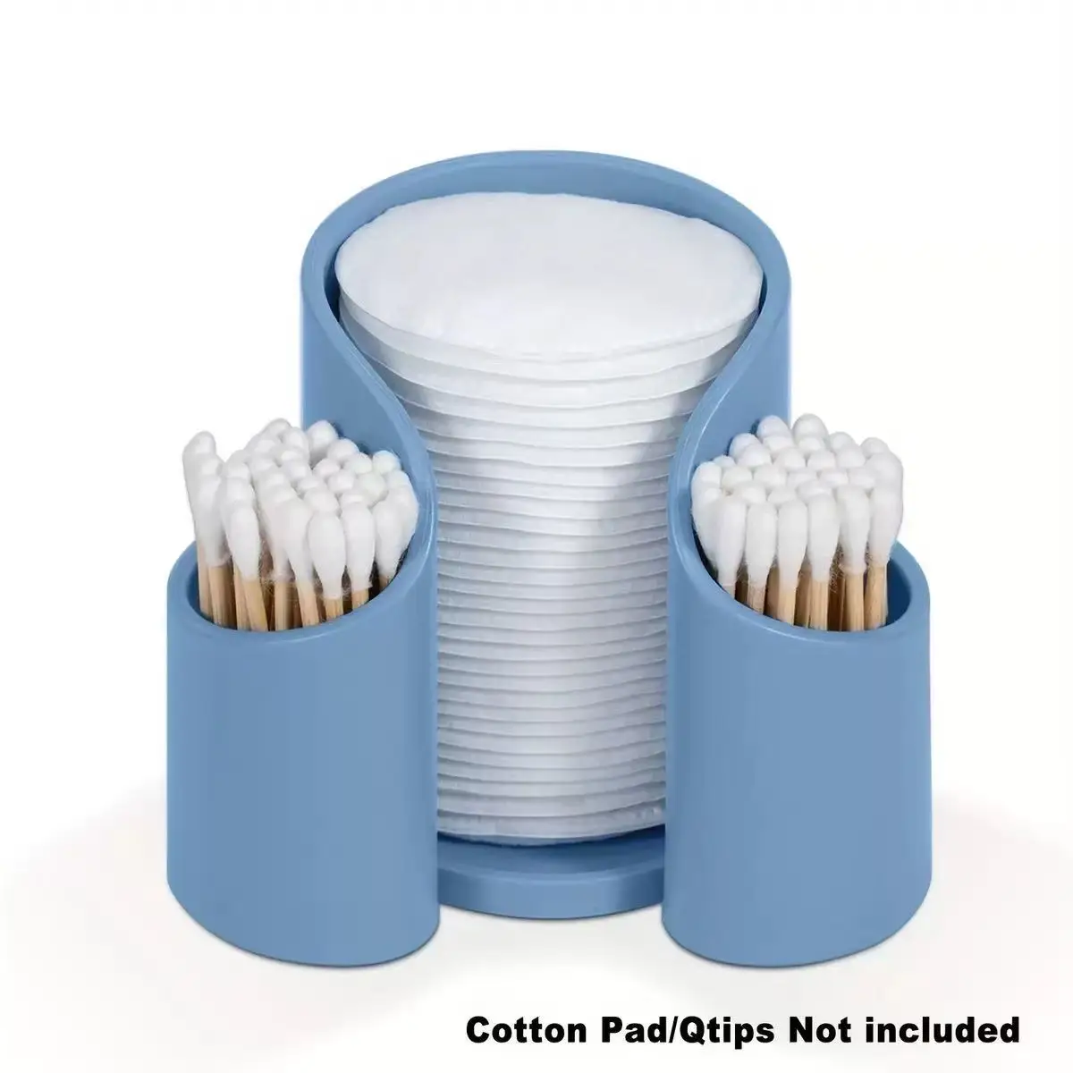 Cotton Pad QTips Holder, Bathroom Cups Dental Floss Dispenser, Storage Organizer for Cotton Pad QTips Paper Cup Floss, Bathroom