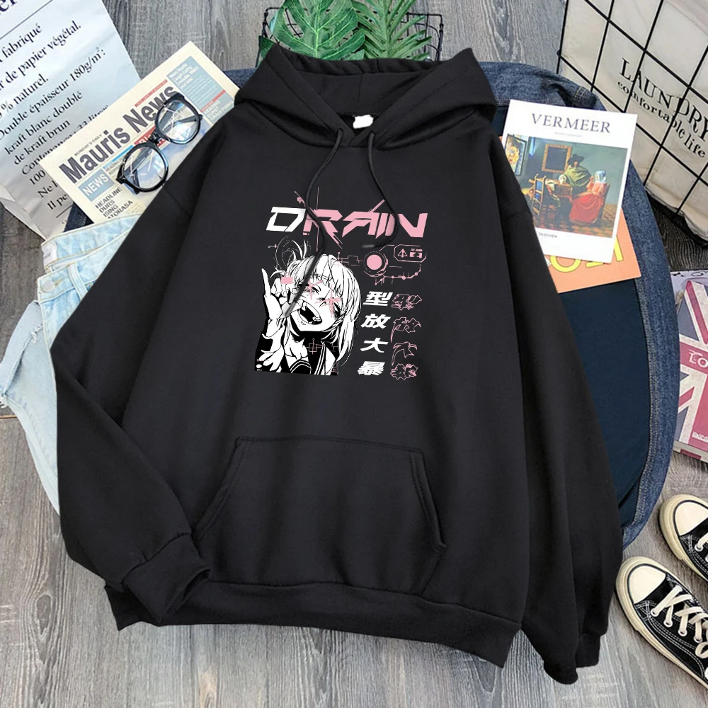 

Y2K Harajuku Style Girl Biting Her Finger Mens Hoody Vintage Loose Hoodies Hip Hop Loose Sweatshirt Fashion Warm Man Clothes