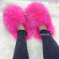 Woo Spikes Luxury Fur Slippers Women Round Toe Mongolian Fur Slides Woman Shoes Women Flat Half Slippers - Image 5