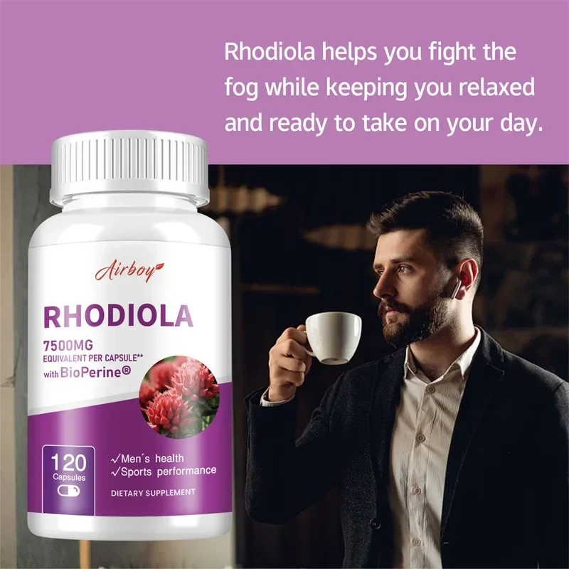 Rhodiola Supplement-Improves Energy and Focus, Relieves Stress, Improves Mood, Non-GMO
