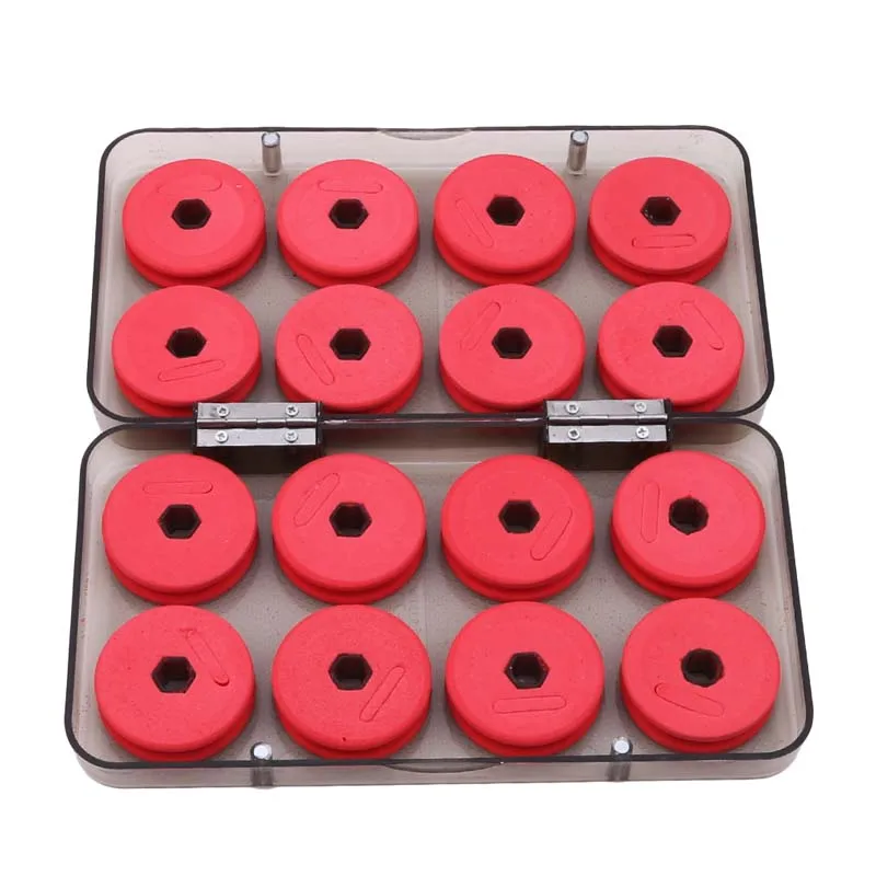 8/16Pcs bobines de ligne pêche en mousse - boîte rangement accessoires montage pêche durable et pratique