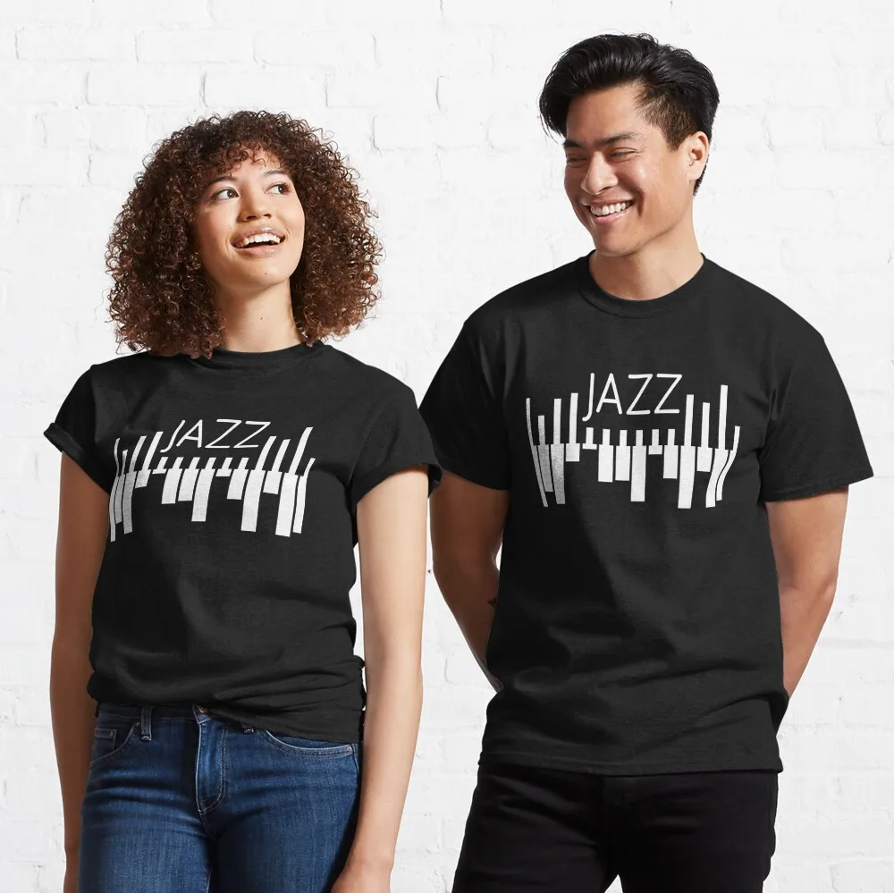 

Jazz Piano Classic T-Shirt Anime Graphic T-shirts for Men Clothing Women Short Sleeve Tees Vintage High Quality 100%Cotton