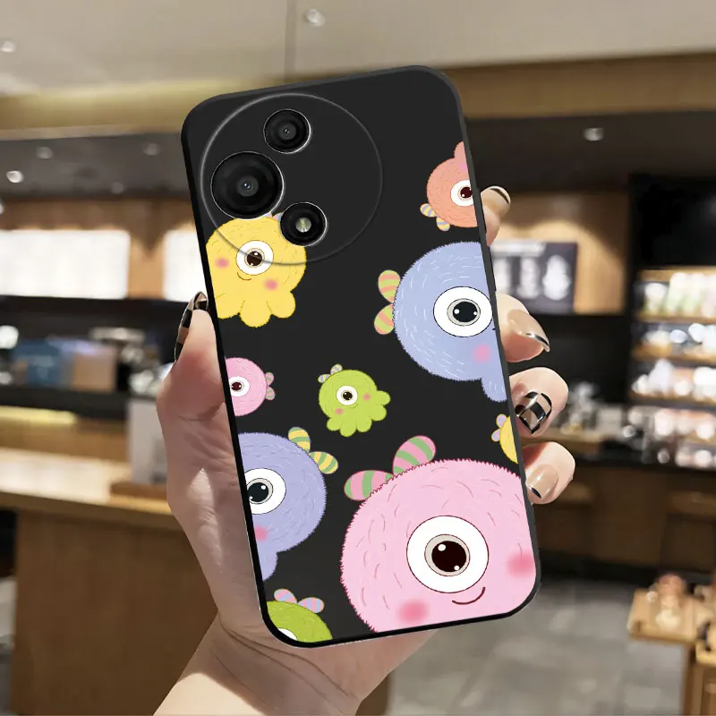 Fashion Cartoon Floral Pattern Soft Silicone Phone Case - Bumper Protective Cover