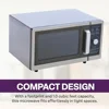 Commercial Microwave 1 Cubic Ft Stainless Steel 1000W NSF Approved Dial Control Easy Grip Handle Perfect Office Break Rooms and 2