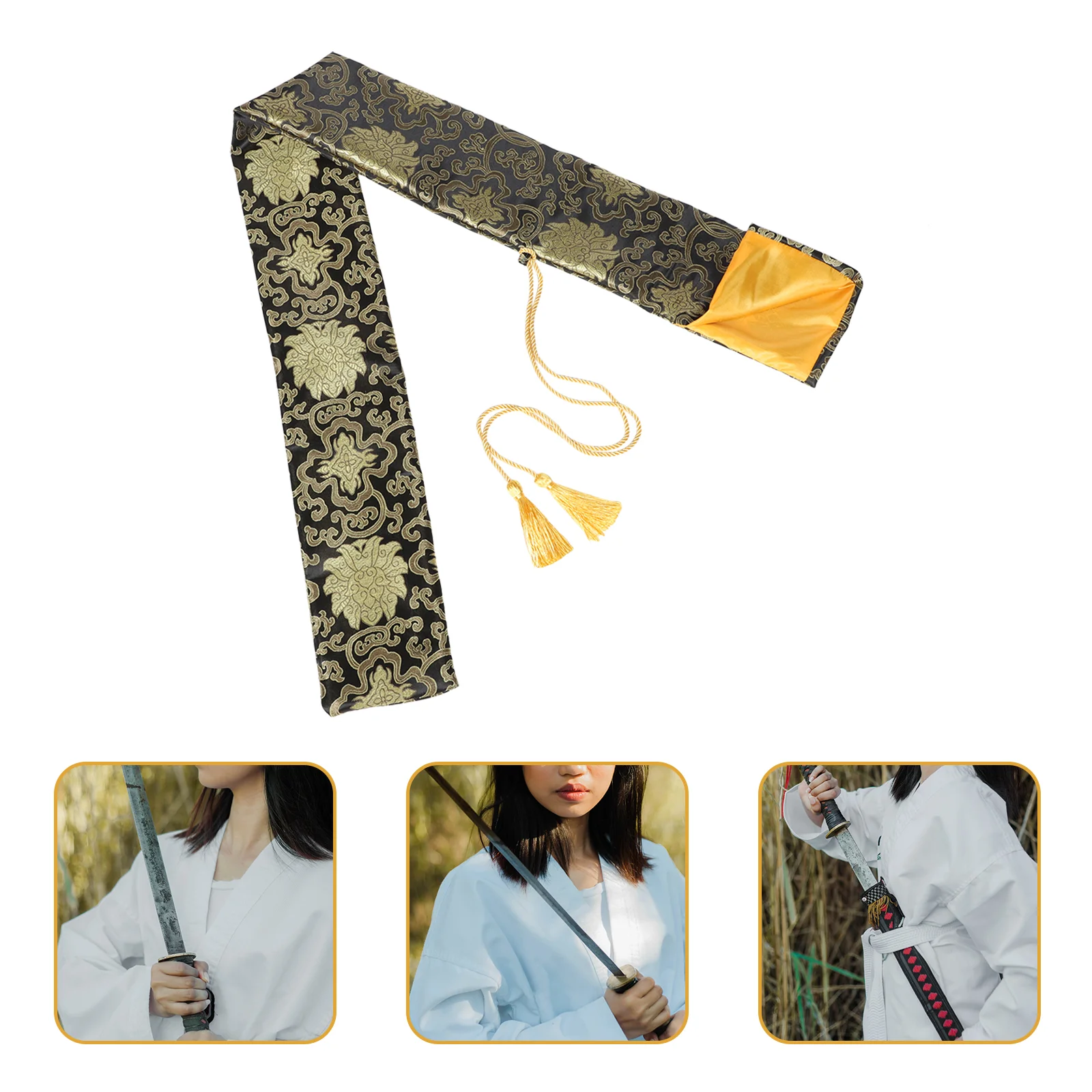 

Swords Storage Case Sword Carrying Silk Shoulder Collect Samurai Cover Japanese Receive Katana Purse Sleeves Hand Delicate