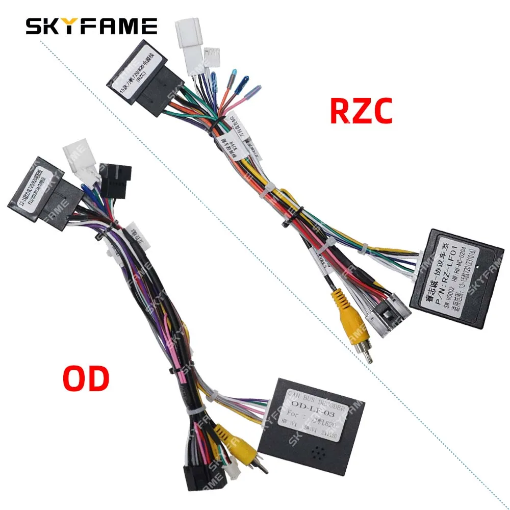 SKYFAME Car 16pin Wiring Harness Adapter Canbus Box Decoder