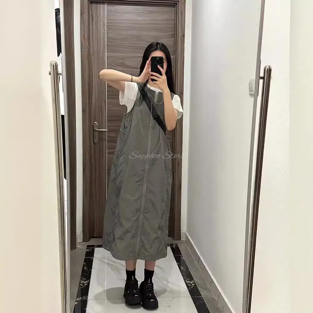 L/XL/2XL/3XL/4XL/5XL Workwear Functional Style Zipper Tank Dress Barber Shop Work Clothes Gown Uniform Pet Grooming Wrap 4