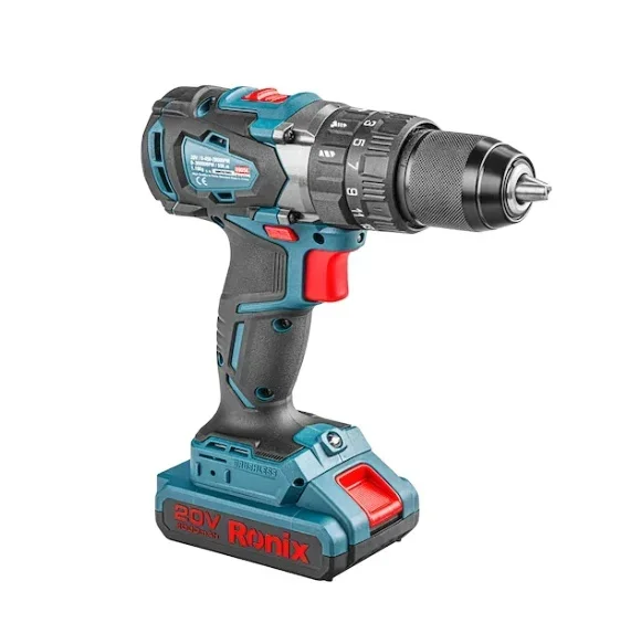 

Ronix 8905K Model 20v Cordless power drill machine Screwdriver power tool sets with Brushless Motor Impact Drill Kit