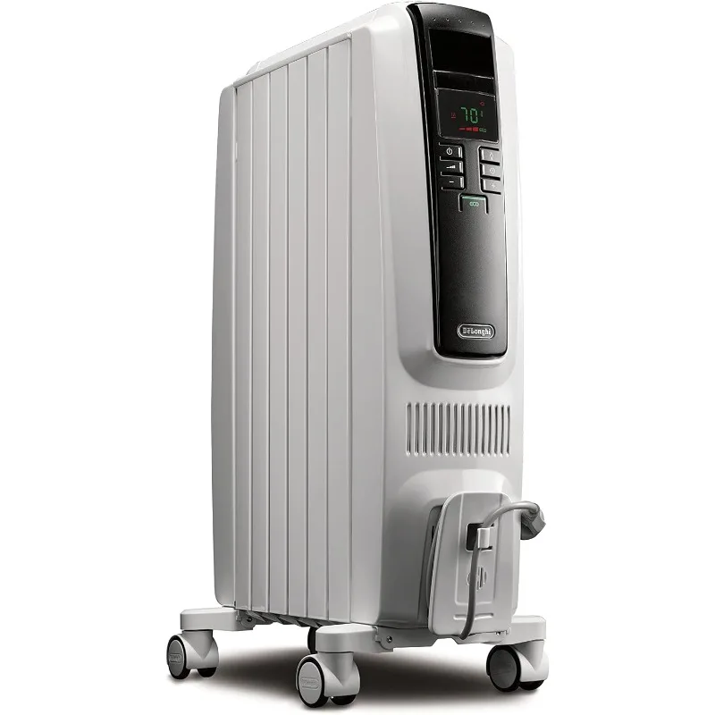 

DeLonghi Dragon Premium Масляный Нагреватель радиатора, электрический нагреватель пространства для использования в помещении, тихий