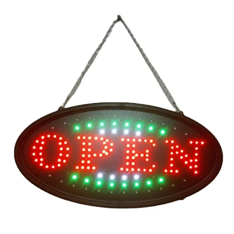 store Open sign Advertising Light Board Shopping Mall Bright Animated Motion Neon Business Store Billboard