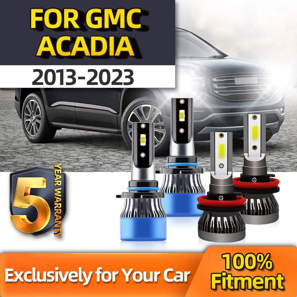 

Crossfox High Low All-in-one+Fog Light 9012 H11 LED White 6000K Plug-N-Play Bulb Bright CSP Chips Lamp For GMC ACADIA 2013-2023