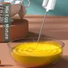 Electric Coffee Milk Frother,Mini Quick Whip Foam Maker,USB Rechargeable Household Egg Beater,High Speed Drink Mixer,Cream Stir 2
