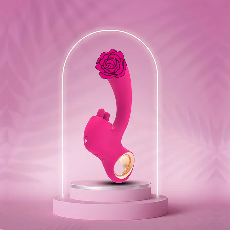Female clitoral G-spot vibrator with multiple licking and vibration modes couple's stimulating sex toy