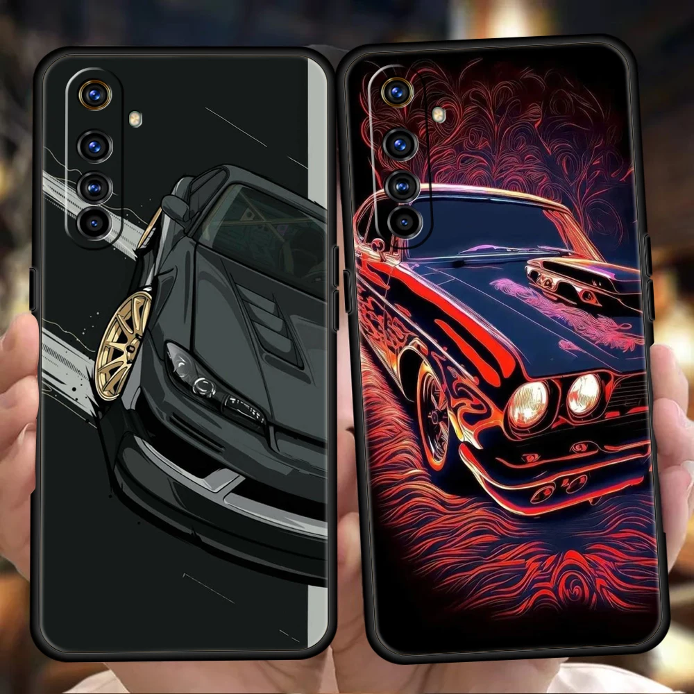 JDM Drift Sports Car Design Silicone Phone Case
