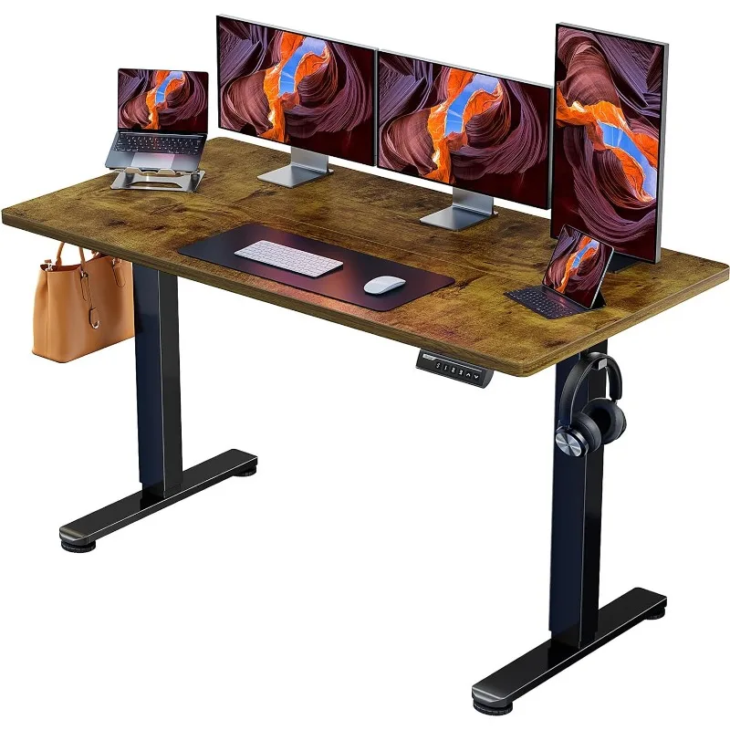 ErGear Height Adjustable Electric Standing Desk, 55 X 28 Inches Sit Stand Up Desk, Memory Computer Home Office Desk