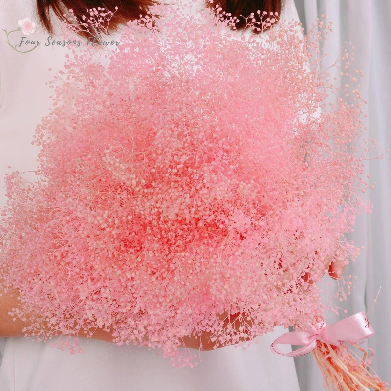 

80g Natural Small Baby Breath Gypsophila Bouquet Wedding Table Decoration White Millions of Stars Dried Flower Boho Home Decor