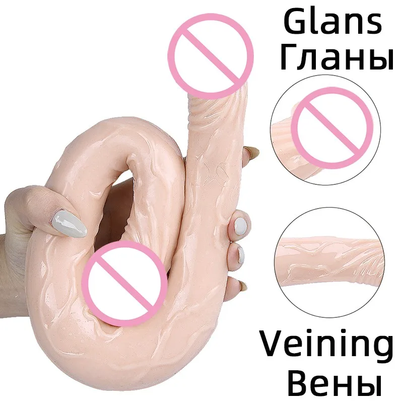 Double Headed Dildos Lesbian Masturbator Butt Plug Sex Toys