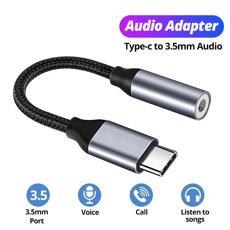 Adattatore USB C A Jack 3,5 Mm LOKUKA Con Chip DAC HiFi - Cavo Per Cuffie E Microfono TRRS - Compatibile Samsung, Huawei, Google Pixel