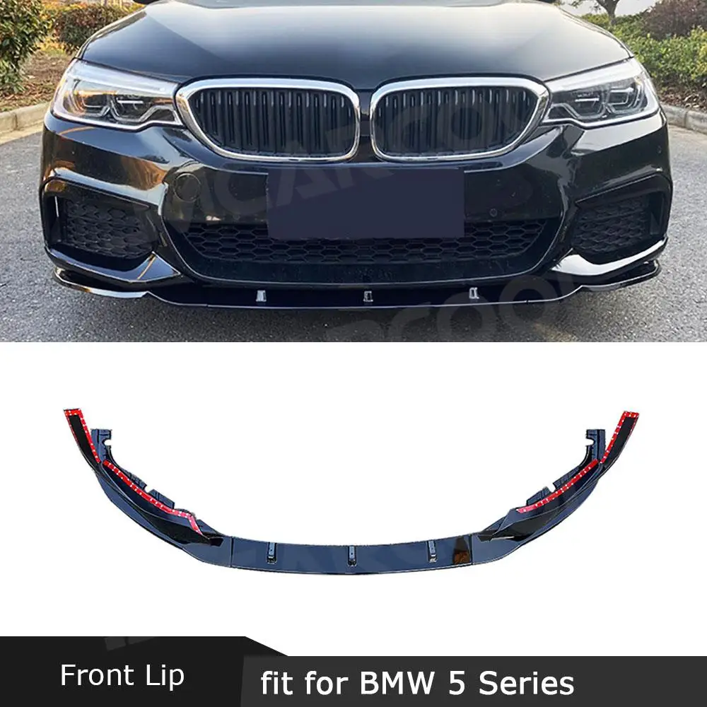 

Front Bumper Lip Chin Spoiler Side Splitter BodyKit for BMW 5 Series G30 M Sport 2017 2018 2019 2020 ABS Carbon Look Car Styling