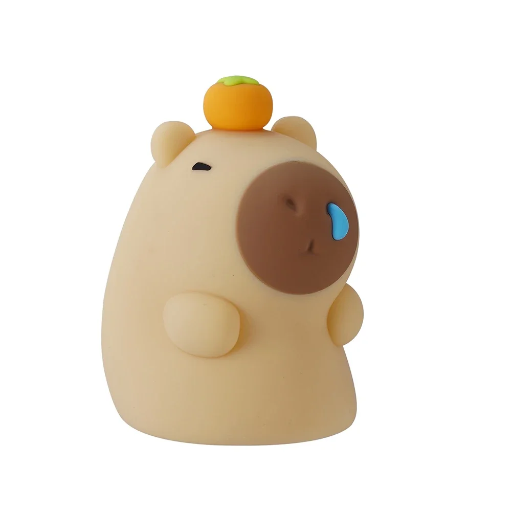 Cute Silicone Capybara Night Light Children's Nightlight Gift USB Rechargeable Animal Touch Bedside Slepp Lamp Timing Function night light