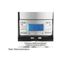 Programmable Coffee Maker Bold Regular Small Batch Iced Coffee Dispensing Timer Auto Shut-off Black Stainless Steel 48465 2
