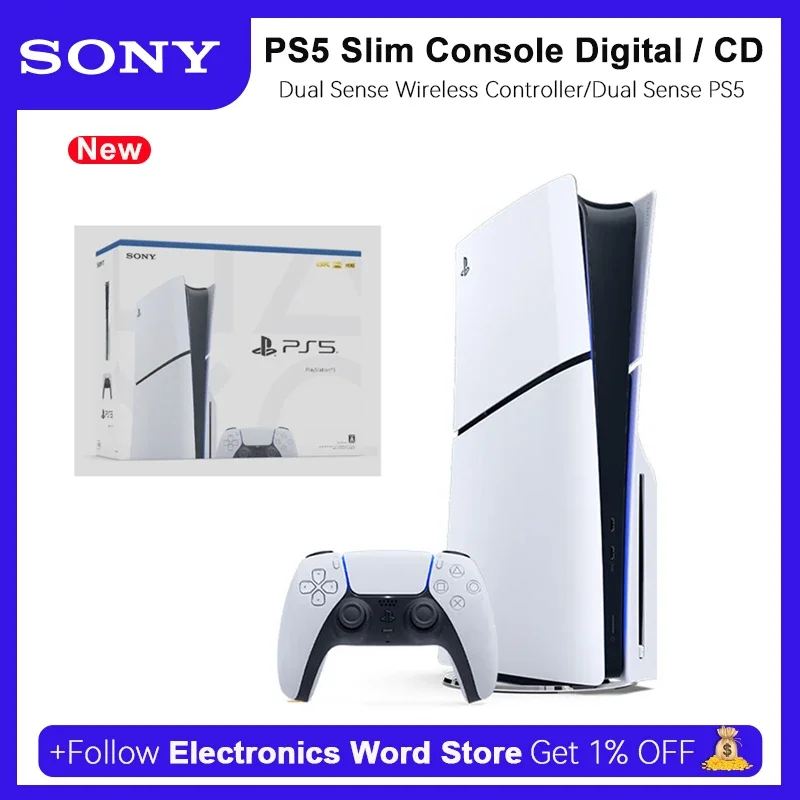 Sony-PlayStation-5-PS5-Slim-Console-Origianl-PS5-Digital-Edition-Video ...