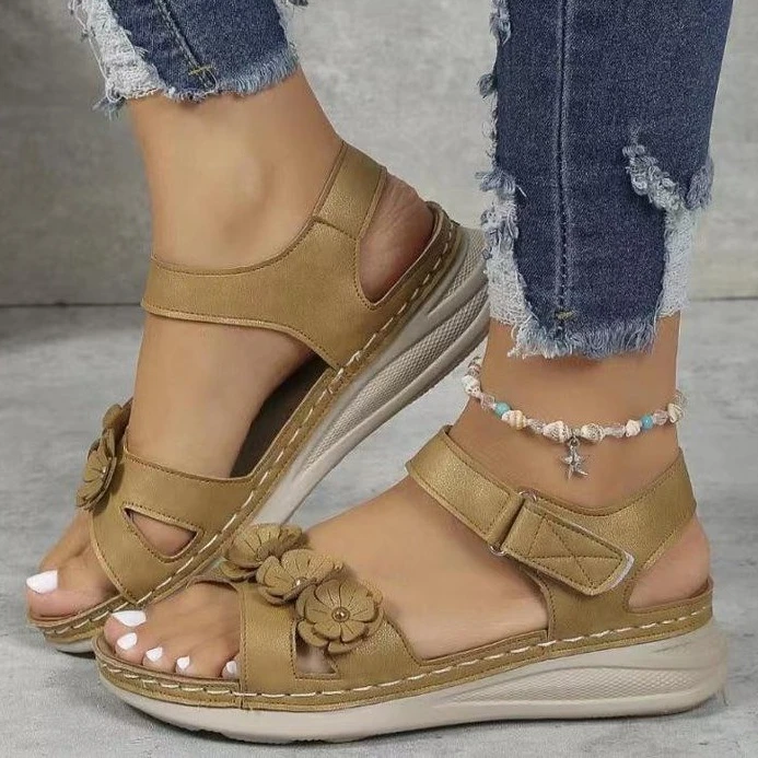 Sports Women Sandals Fashion Open Toe Sandals for Women Summer Bow Tie Solid Color Wedge Shoes for Women Casual Platform Shoes