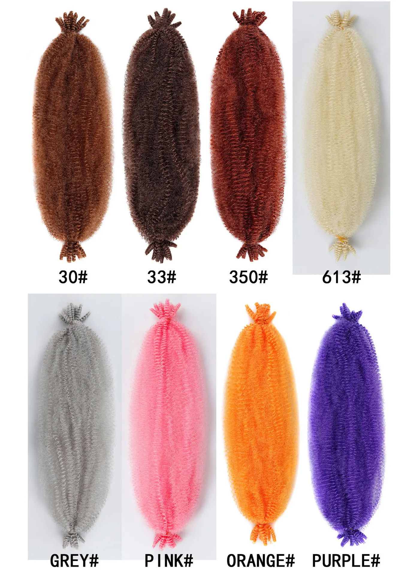 Springy Afro Twist Hair 14inch Marley Twist Braiding Hair Pre Separated Wrapping Hair for Soft Locs Kinky Synthetic Hair 3