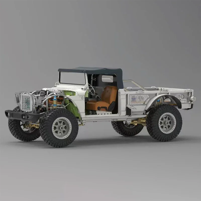 TWOLF 1/8 M715 High Simulation Climbing Car RC Remote Control Model Toy Car Kit Version All Metal CNC 2