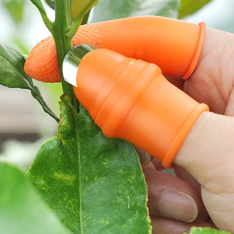 Finger Tools Thumb Cutter Protector Pruning Shears Garden Picking Plant Vegetables Separator Multifunction Kitchen Gadget 1set vegetable cutter garden tool finger protector finger guard fruit picker thumb brace
