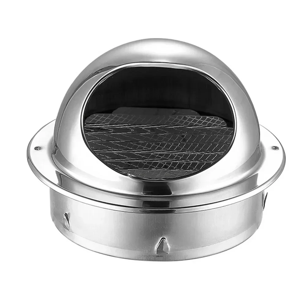 Ventilators Vent Cap Stainless Steel Exterior Wall Air Outlet Hood Rain and Wind Resistant Multiple Sizes Available