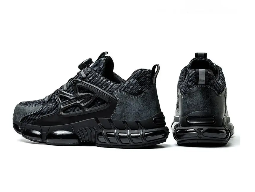 Safety Steel Toe Work Trainers For Men With Rotating Button_voghion.com