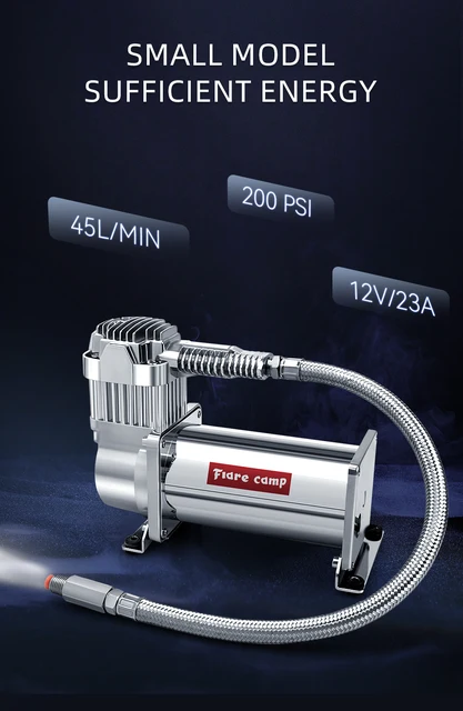 Compressore Aria 200 PSI 12V - 300W Per Sospensioni Pneumatiche E Auto - Foto 5