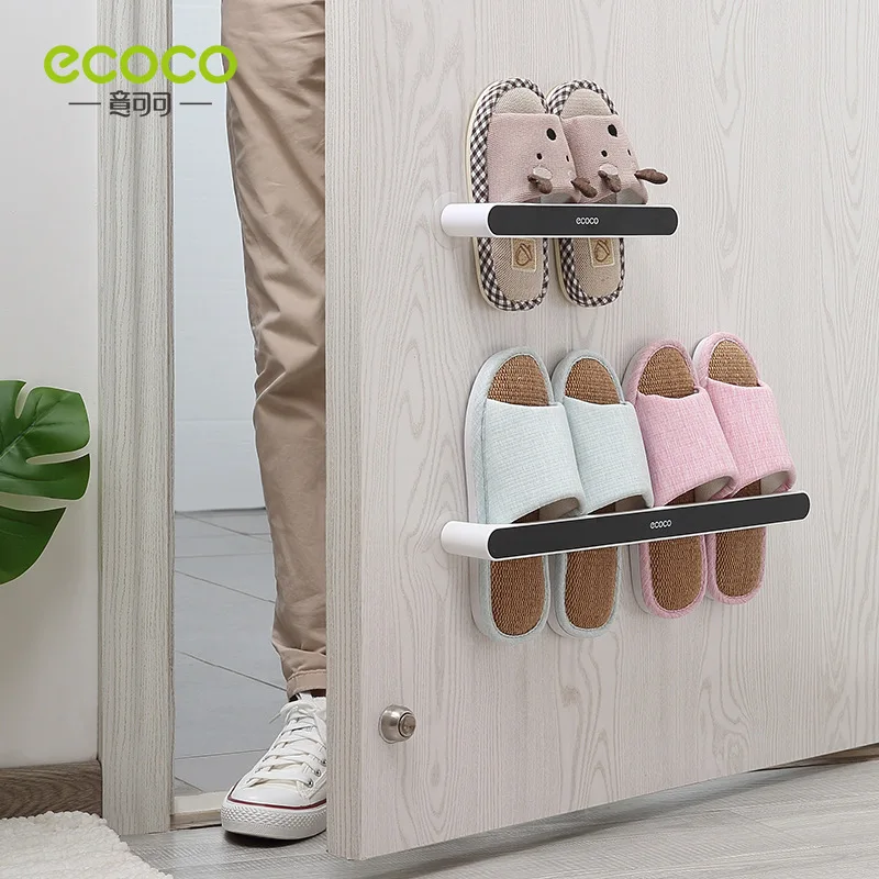 Ecoco Slipper Rack Bathroom Wall-mounted Slipper Organizer Home