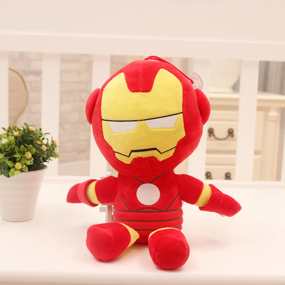 Jouets en peluche Spiderman pour enfants, poupées de film Marvel Avengers, cadeaux de Noël doux, services.com America et Iron Man, 27-32cm