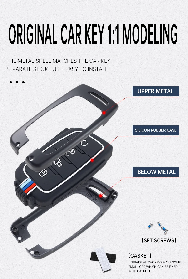 Portachiavi per Changan CS35 Plus custodia portachiavi in lega per auto per Changan CS75 PLUS CS85 coupé CS95 Set di accessori per tappi remoti - Se093040059a3485aa66ccacc42349ff8A