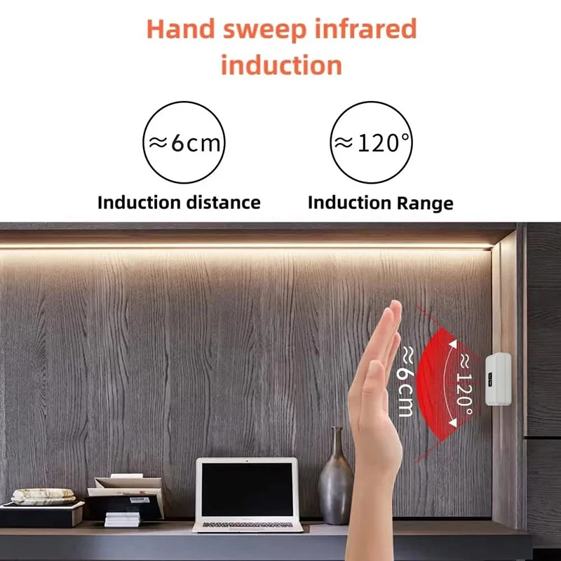 Night Light LED Strip Hand Sweep Waving Sensor DC 5V USB Backlight LED Under Cabinet Light For TV Kitchen Strip Night 5M motion sensor light led night light led motion sensor light night light led light strip motion sensor night light led cabinet lights led night lamp motion sensor led light motion sensor lamp