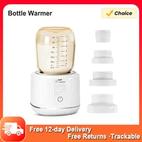 YH-N01 Portable Baby Milk Bottle Warmer with 4pcs Adapters Wireless Milk Heater 4 Levels Temperature Adjustable Built-in Battery