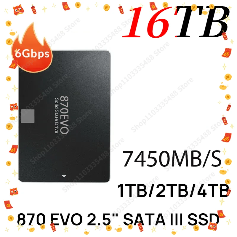 

4TB High Speed 2.5Inch 870EVO Portable SSD Sata Hard Drive For Laptop Micro PS5 Desktop 2TB 1TB Internal Solid State Hard Disk