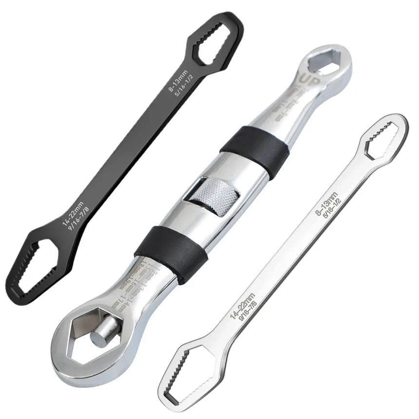 

Многофункциональный гаечный ключ 8-22 мм в форме двойной головки Регулируемые очки Универсальный многофункциональный гаечный ключ ручные инструменты