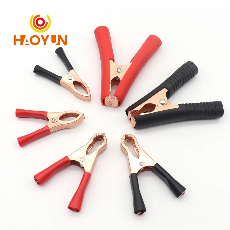 30A 50A 100A Car Alligator Clips Battery Clamps 75MM 80MM 90MM length 2PCS